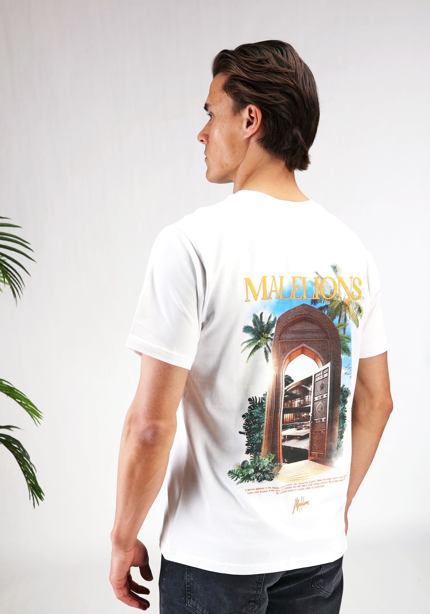 Cotton District MALELIONS AMAZON T-SHIRT  WHITE