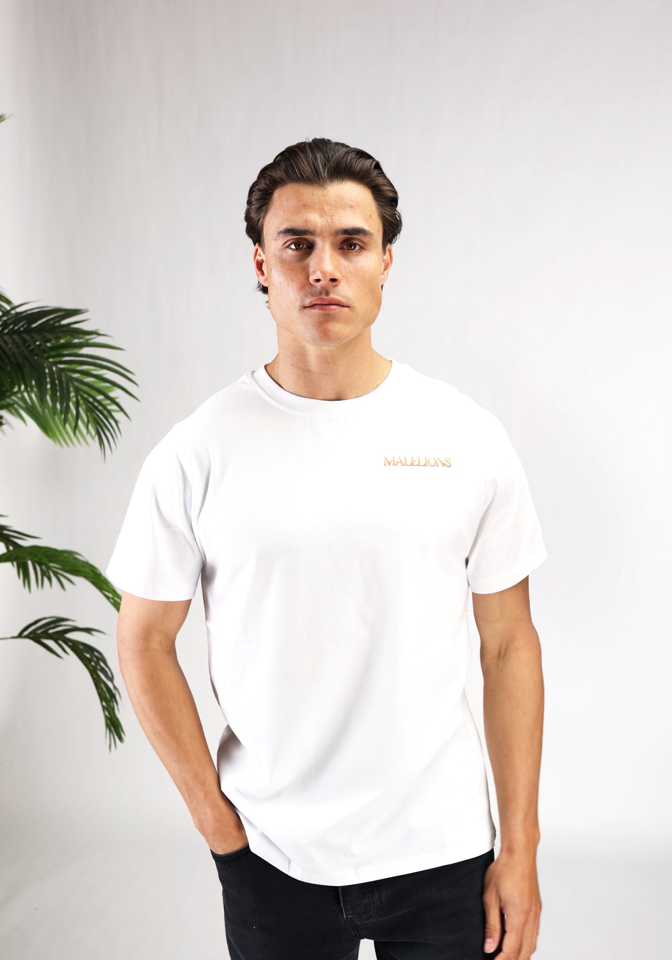 Cotton District MALELIONS AMAZON T-SHIRT  WHITE