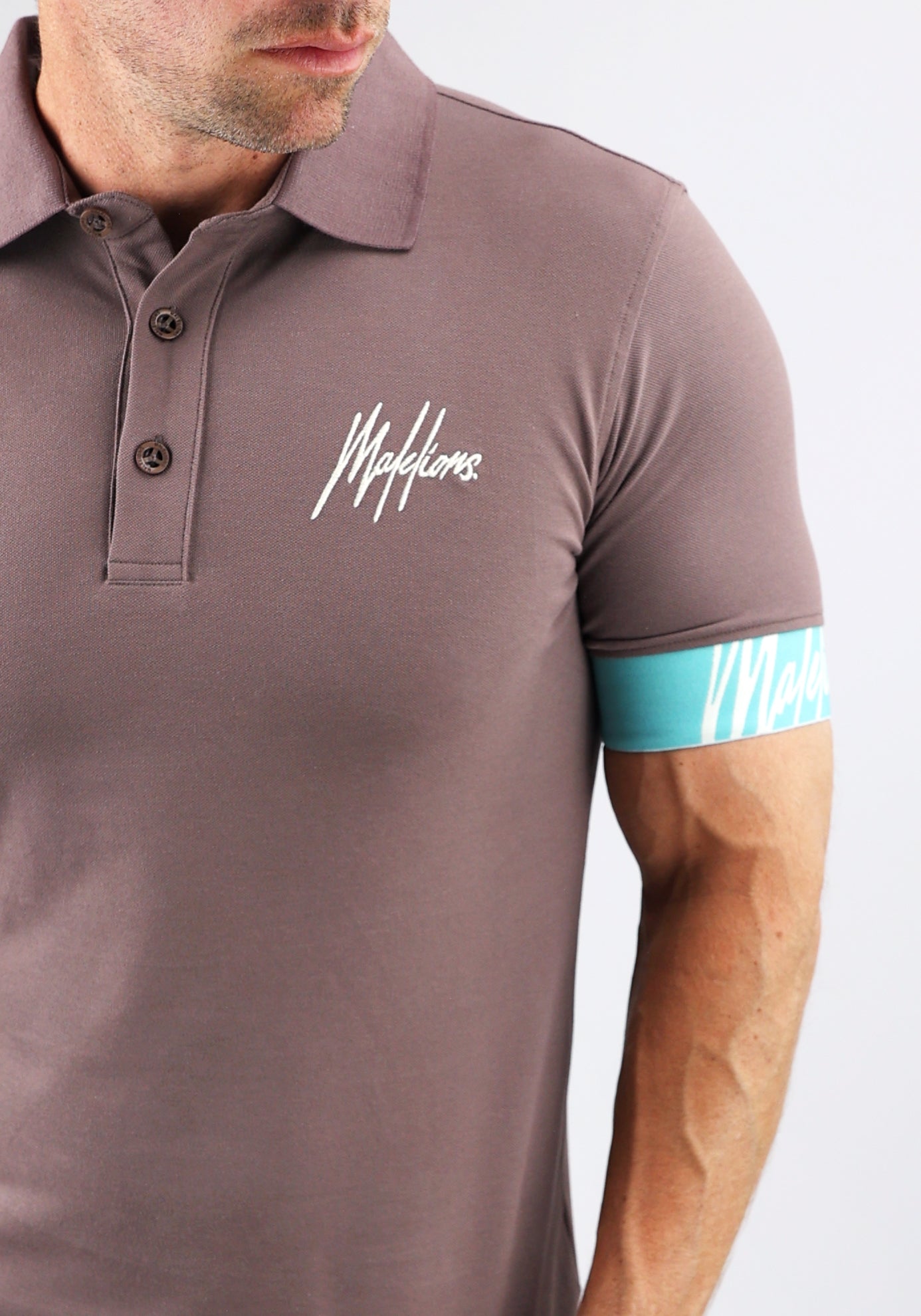 Cotton District MALELIONS CAPTAIN POLO  STONE BROWN