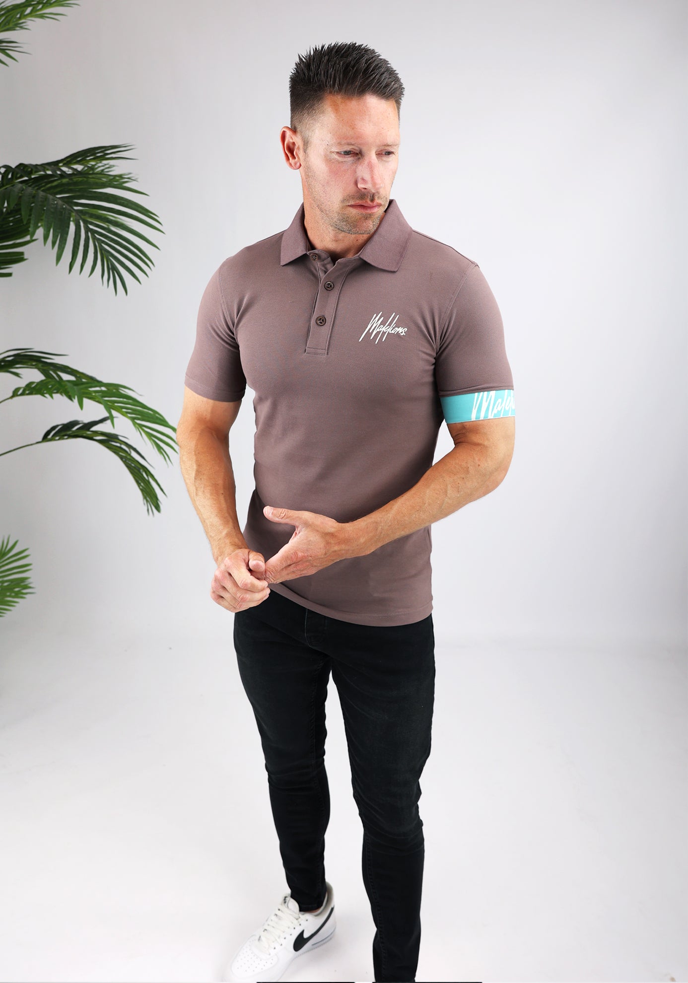 Cotton District MALELIONS CAPTAIN POLO  STONE BROWN