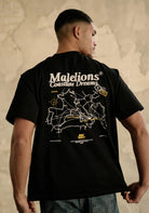 Cotton District MALELIONS COASTLINE T-SHIRT T-Shirts BLACK