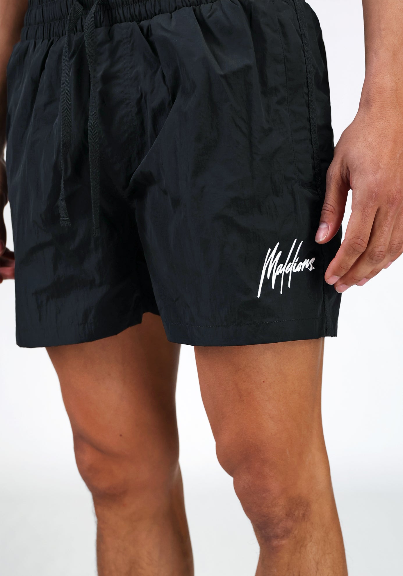 Cotton District MALELIONS CRINKLE SWIMSHORTS  BLACK