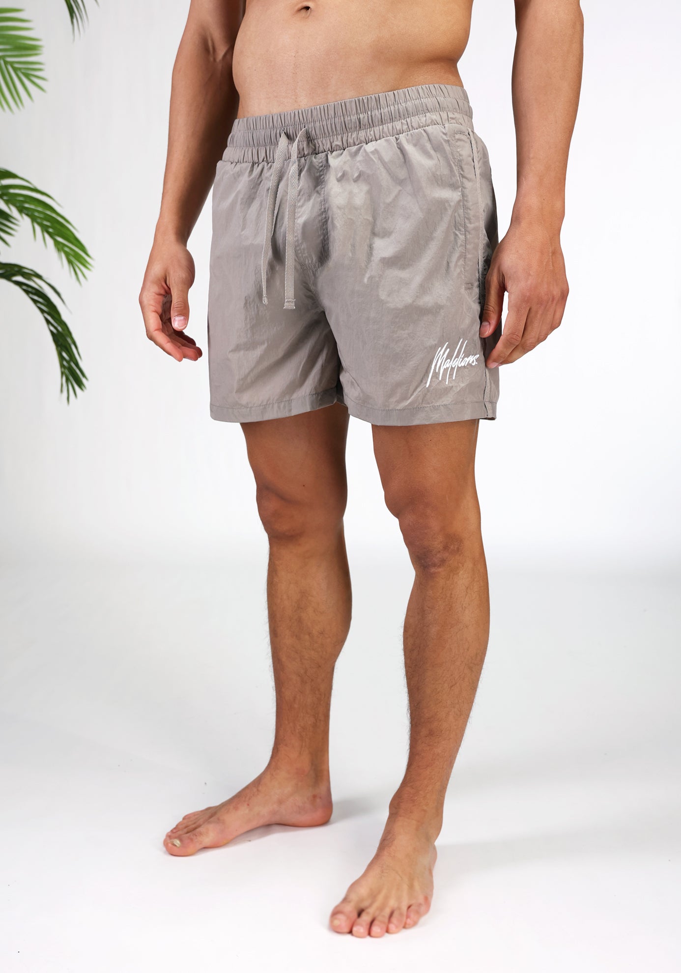Cotton District MALELIONS CRINKLE SWIMSHORTS  TAUPE