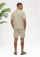 Cotton District MALELIONS EMBLEM SEERSUCKER SET Sets LIGHT TAUPE
