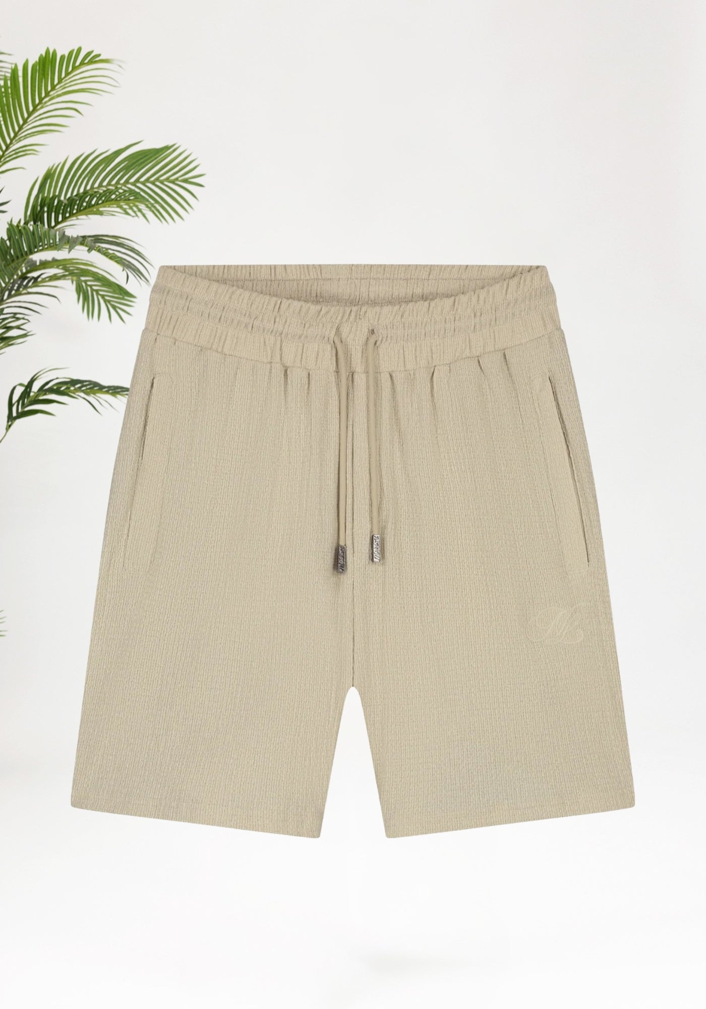 Cotton District MALELIONS EMBLEM SEERSUCKER SET Sets LIGHT TAUPE