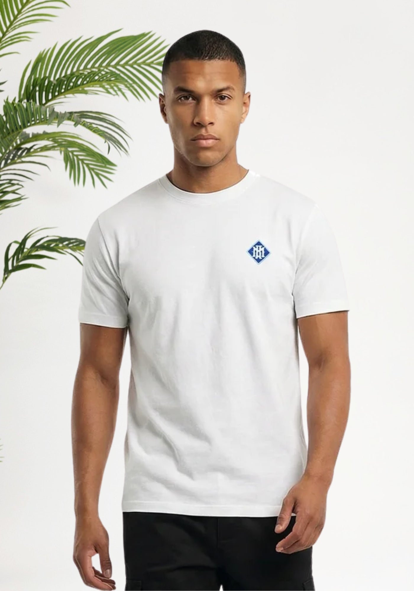 Cotton District MALELIONS GOTHIC TILE T-SHIRT T-Shirts WHITE