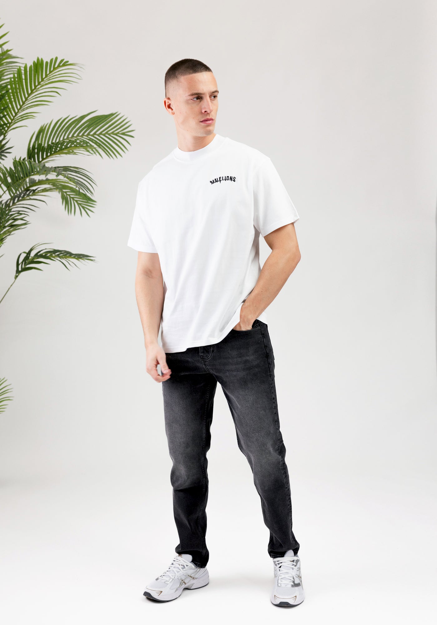 Cotton District MALELIONS GRAFFITY T-SHIRT  WHITE