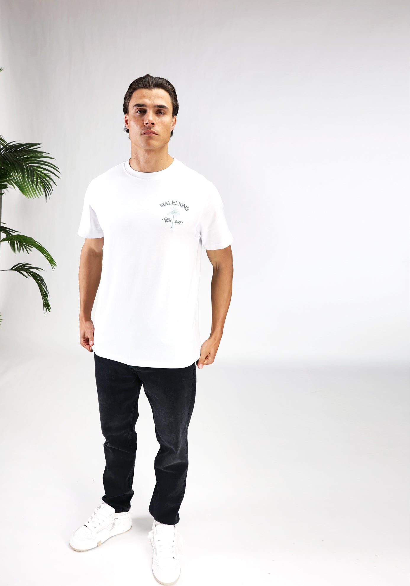 Cotton District MALELIONS JUNGLE T-SHIRT  WHITE