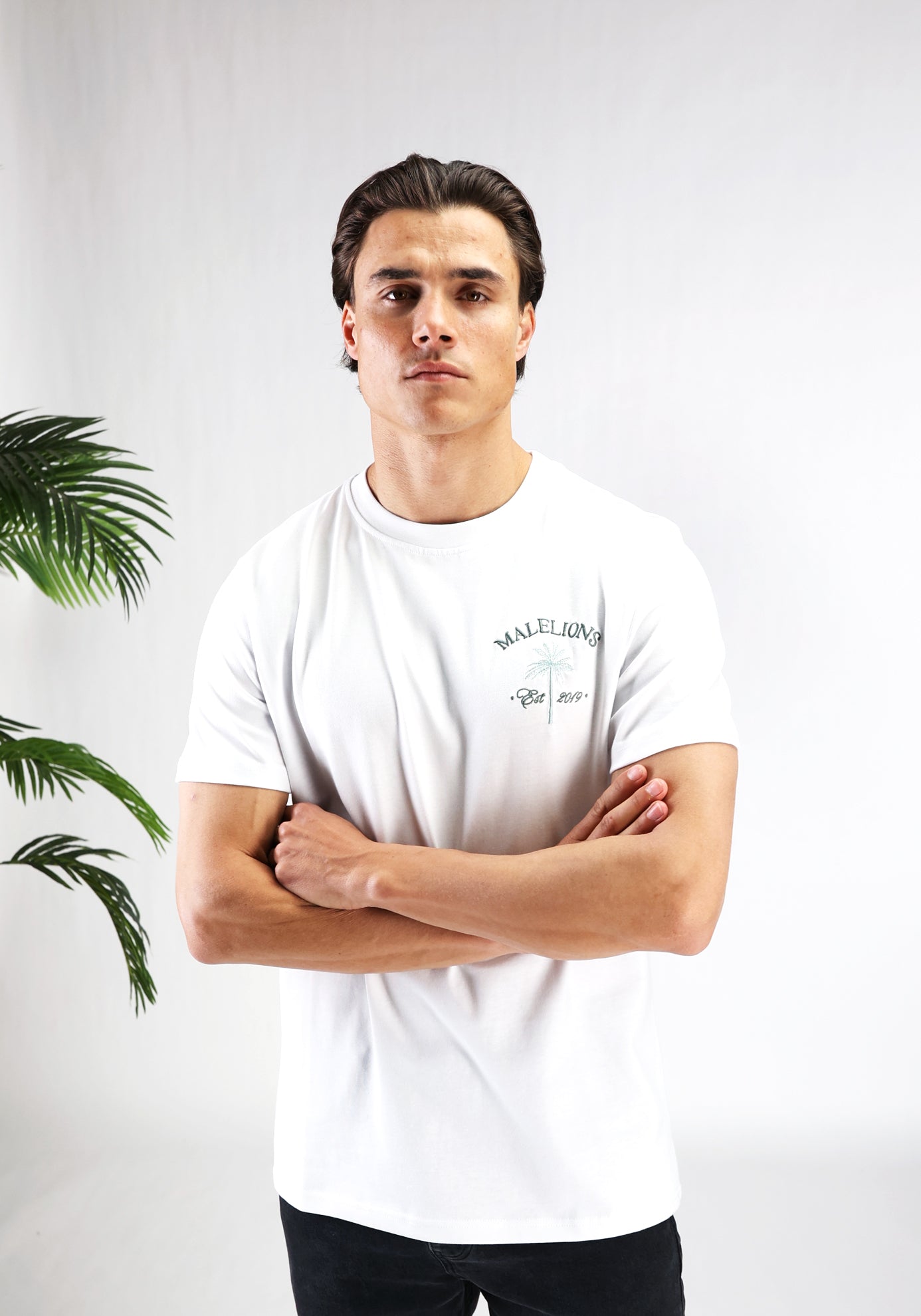 Cotton District MALELIONS JUNGLE T-SHIRT  WHITE