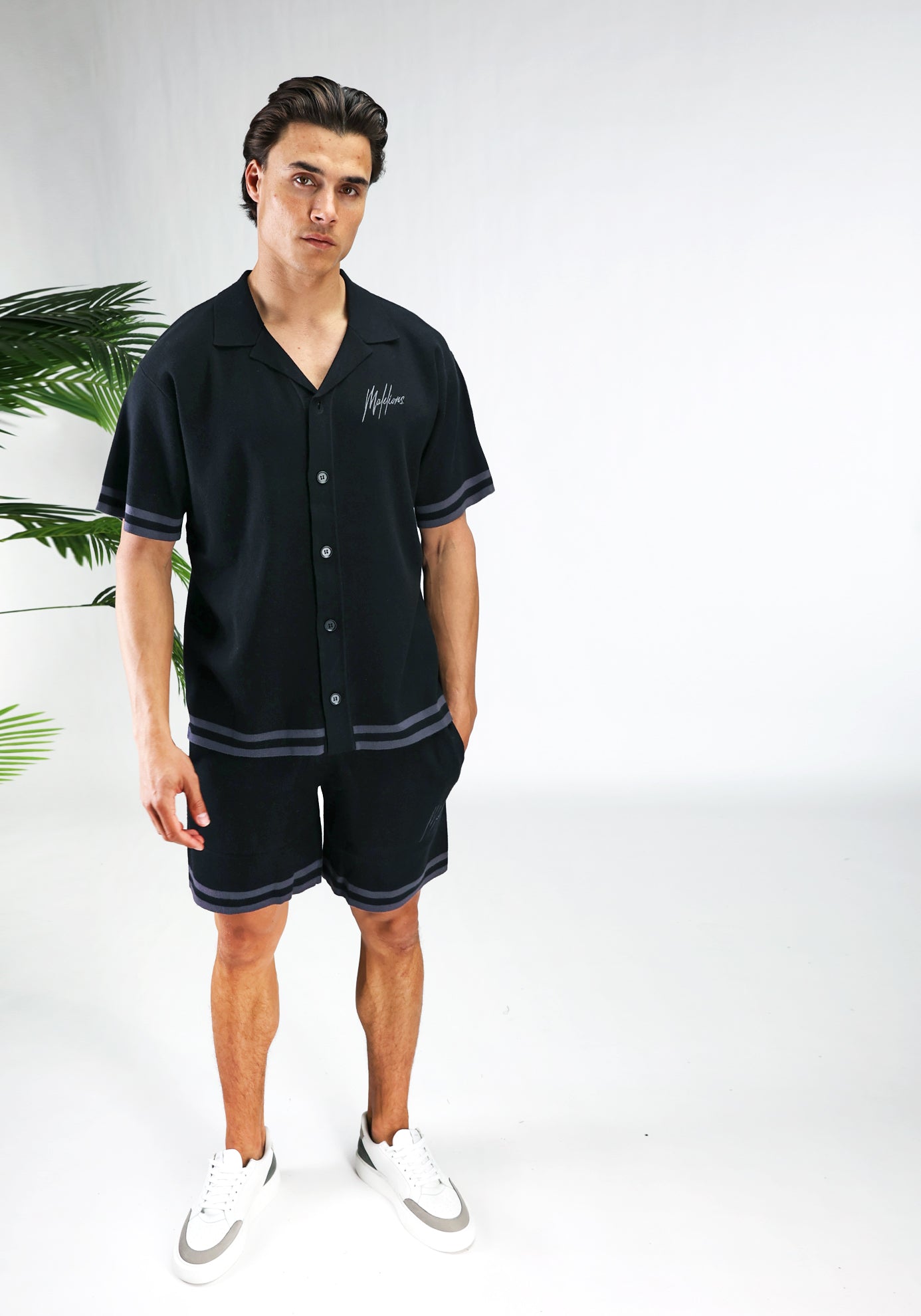 Cotton District MALELIONS KNITTED SET  BLACK