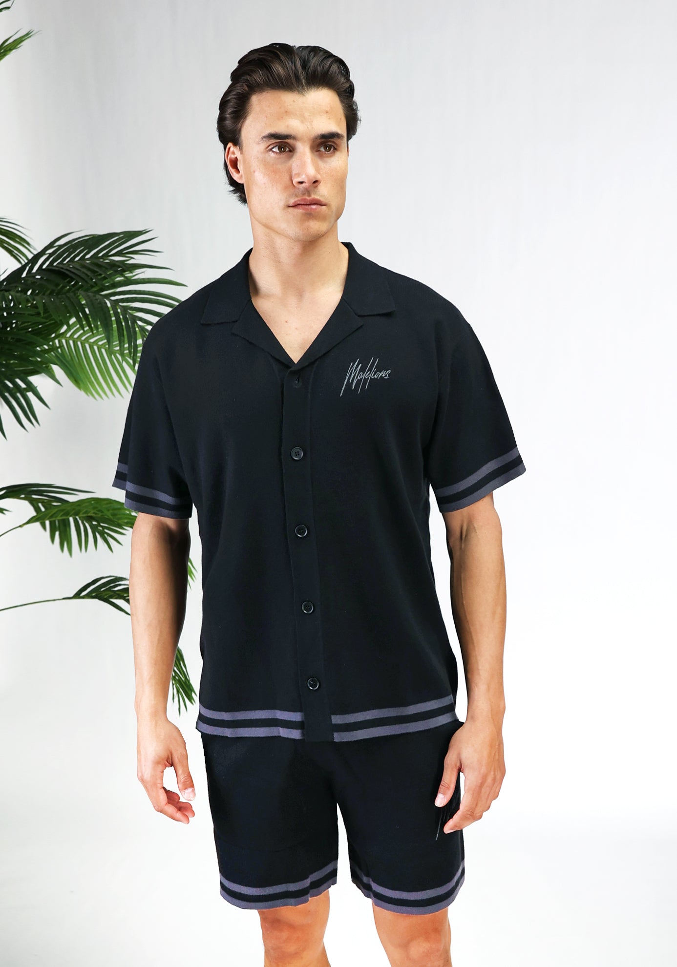 Cotton District MALELIONS KNITTED SET  BLACK