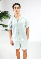 Cotton District MALELIONS KNITTED SET  PALE AQUA