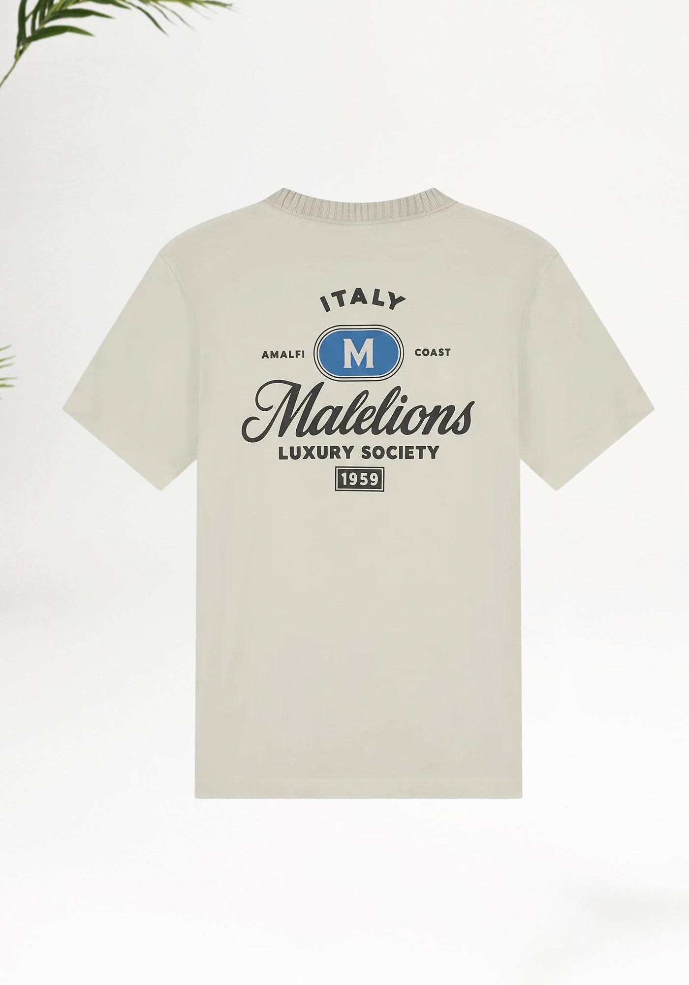 Cotton District MALELIONS MEN LUXURY STAMP T-SHIRT T-Shirts OFF WHITE