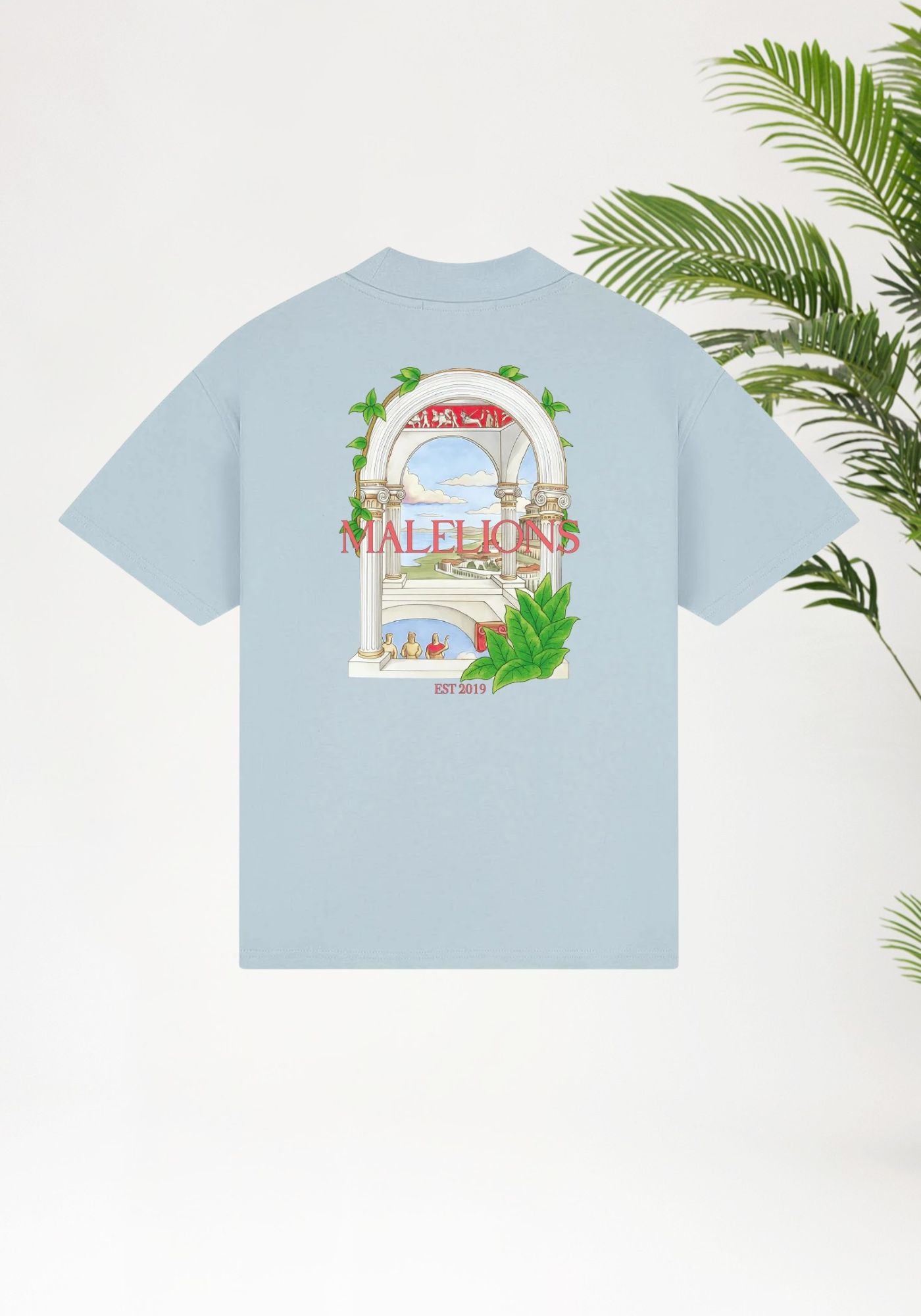 Cotton District MALELIONS MEN ROMAN T-SHIRT T-Shirts ICE BLUE
