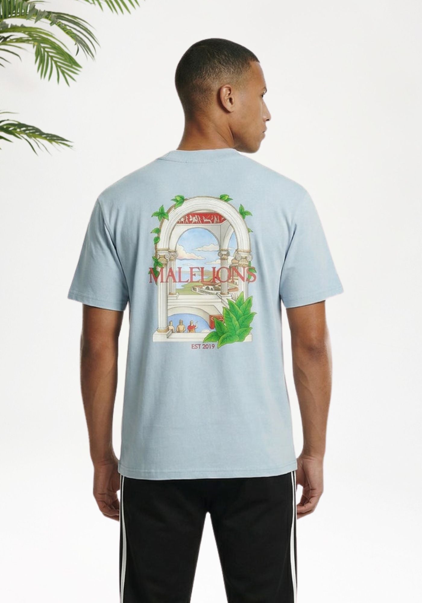 Cotton District MALELIONS MEN ROMAN T-SHIRT T-Shirts ICE BLUE