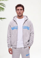 Cotton District MALELIONS MEN SOCIETY CLUB ZIP HOODIE Hoodies GREY MELANGE