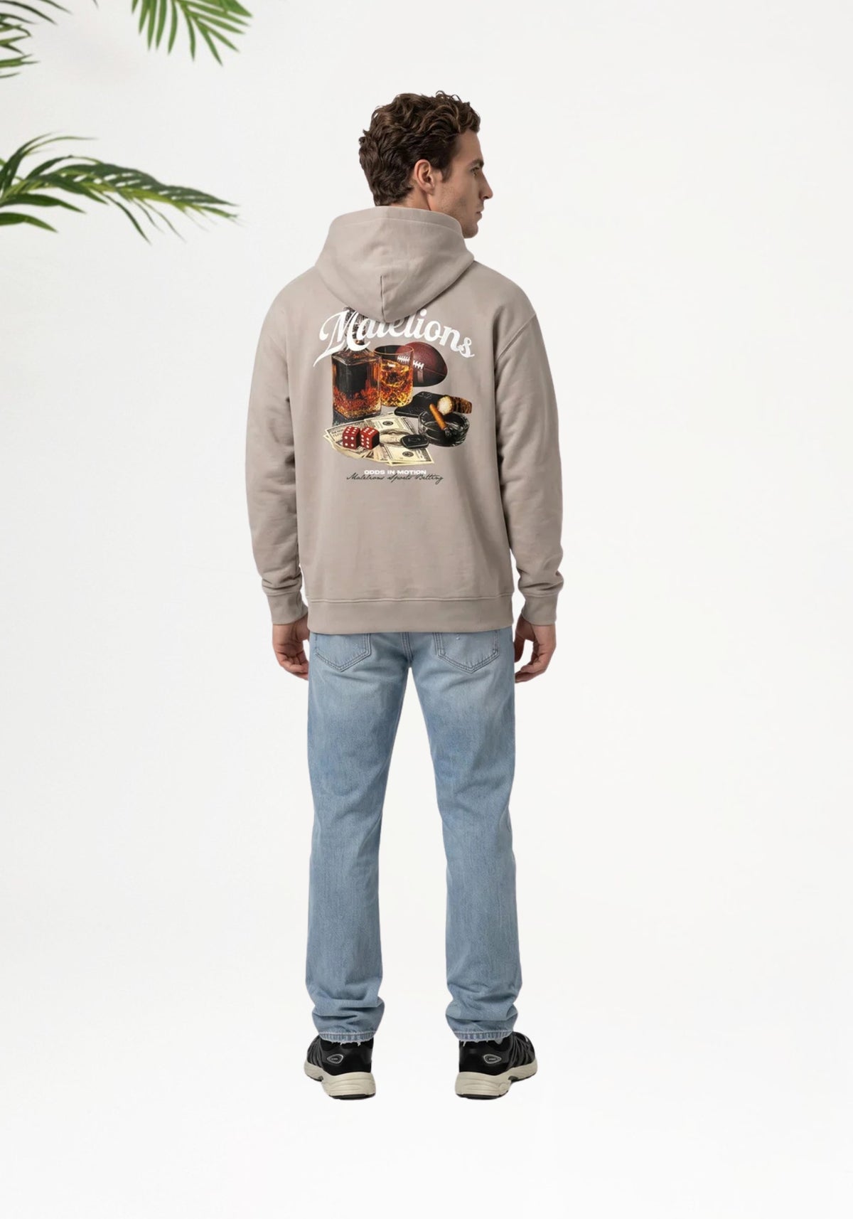 Cotton District MALELIONS MEN SPORTS BETTING HOODIE  ALMOND