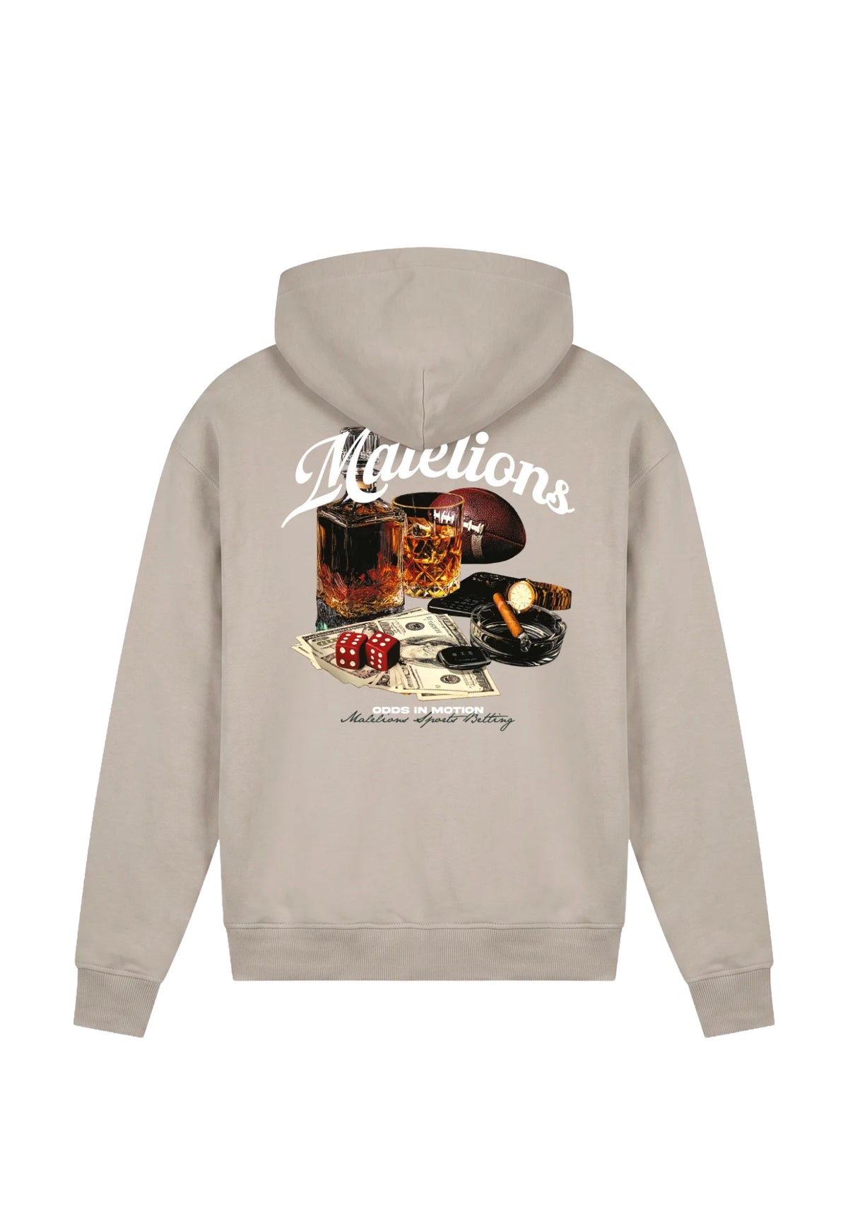 Cotton District MALELIONS MEN SPORTS BETTING HOODIE  ALMOND
