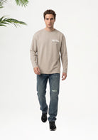 Cotton District MALELIONS MEN SPORTS BETTING LONGSLEEVE T-SHIRT Longsleeve ALMOND