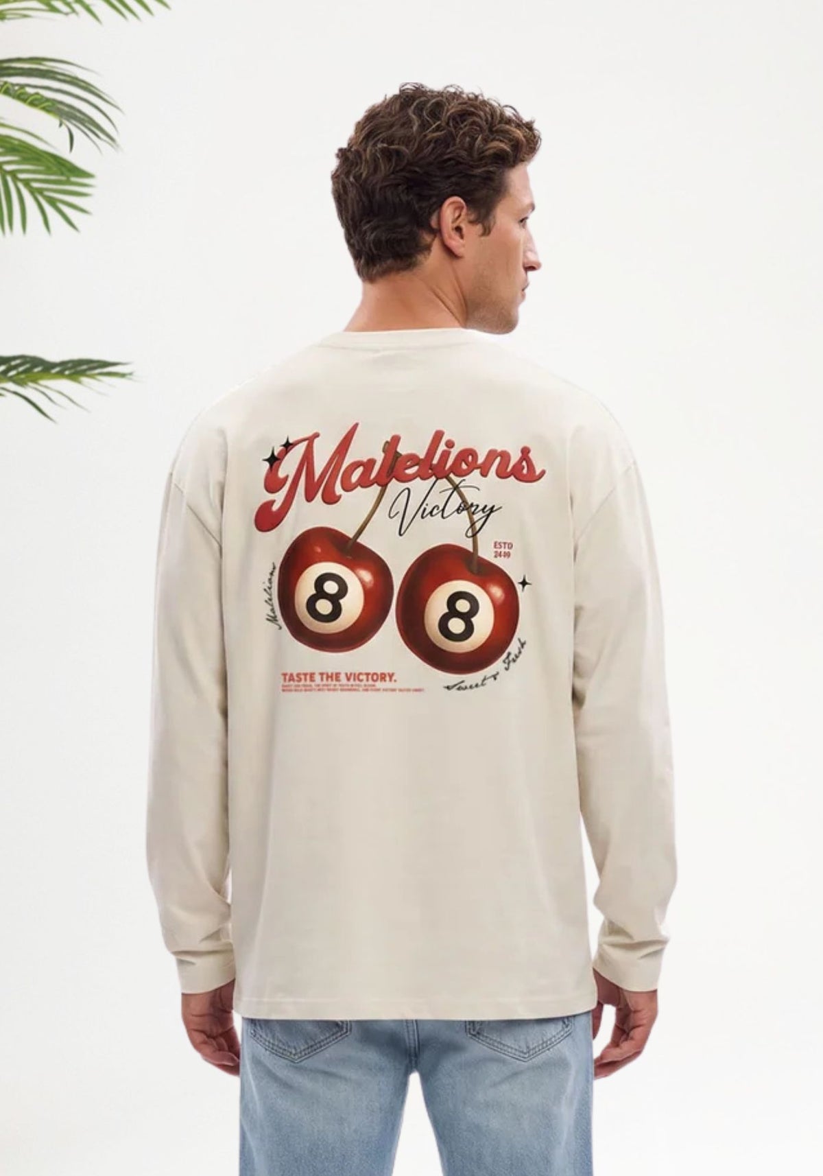 Cotton District MALELIONS MEN SPORTS BETTING LONGSLEEVE T-SHIRT Longsleeve ALMOND