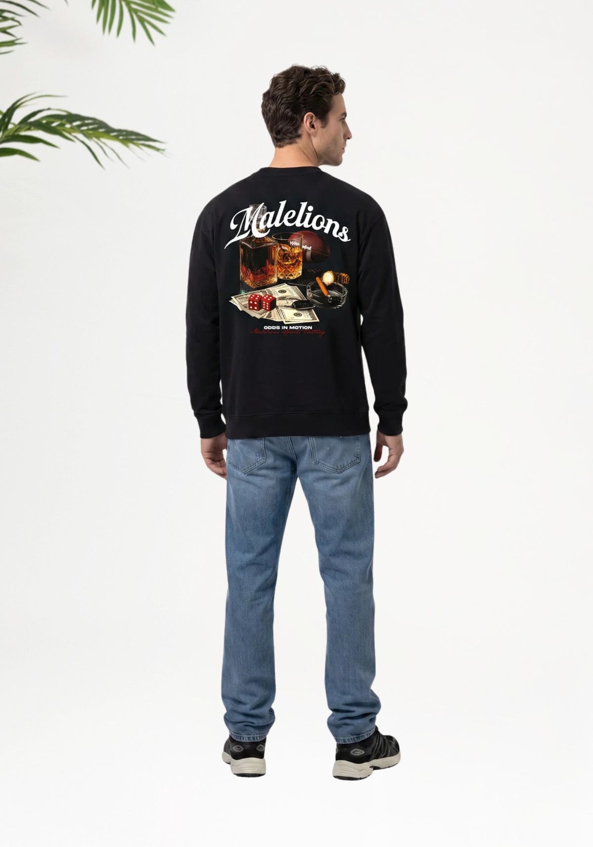 Cotton District MALELIONS MEN SPORTS BETTING LONGSLEEVE T-SHIRT Longsleeve BLACK