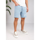 Cotton District MALELIONS MEN STRIPED SIGNATURE SHORTS Shorts ICE BLUE