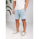 Cotton District MALELIONS MEN STRIPED SIGNATURE SHORTS Shorts ICE BLUE