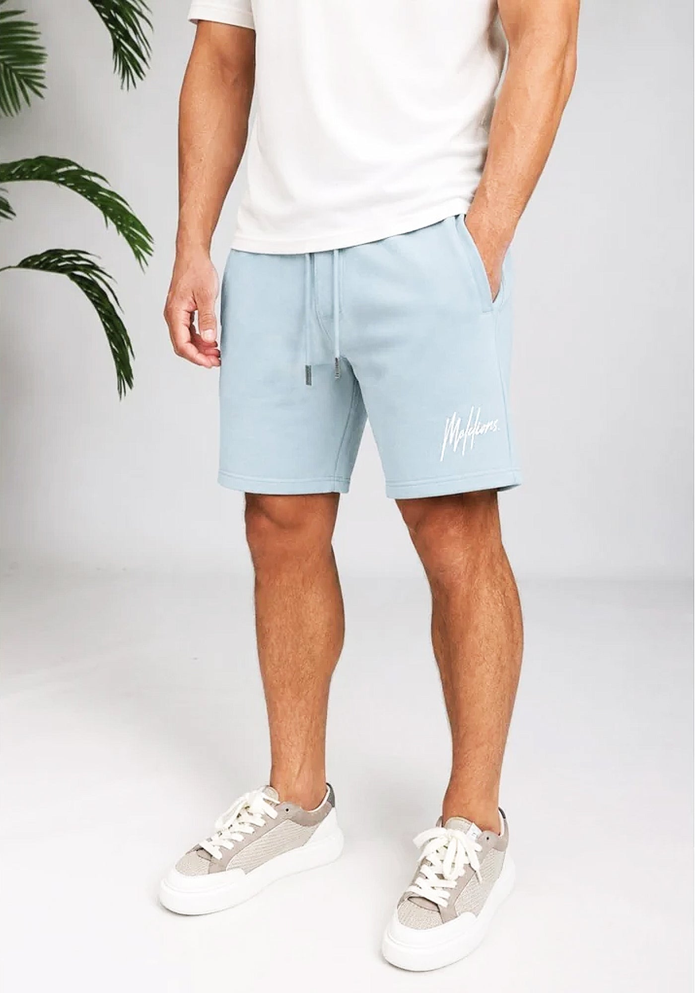 Cotton District MALELIONS MEN STRIPED SIGNATURE SHORTS Shorts ICE BLUE