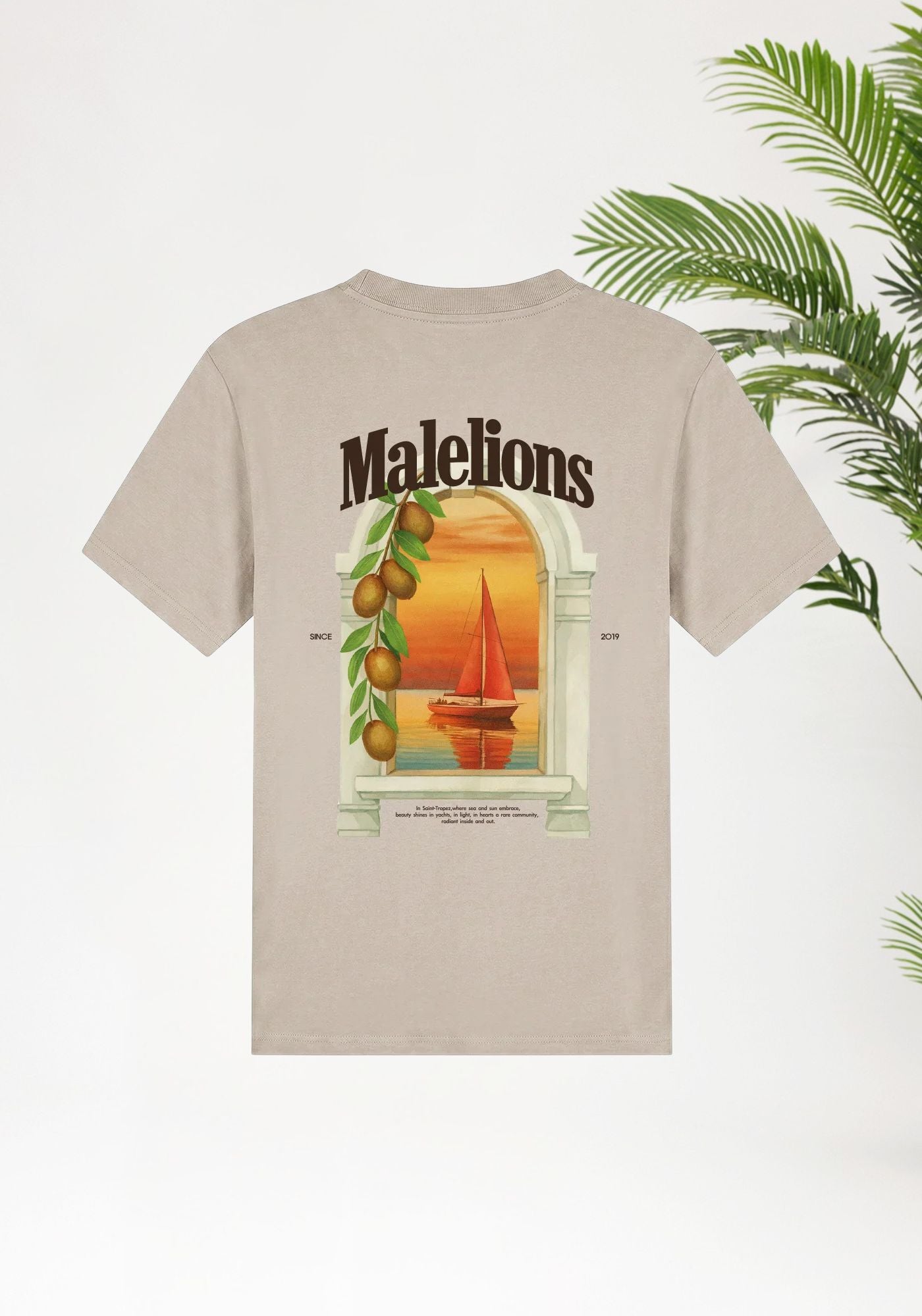 Cotton District MALELIONS MEN YACHT WINDOW T-SHIRT T-Shirts TAUPE
