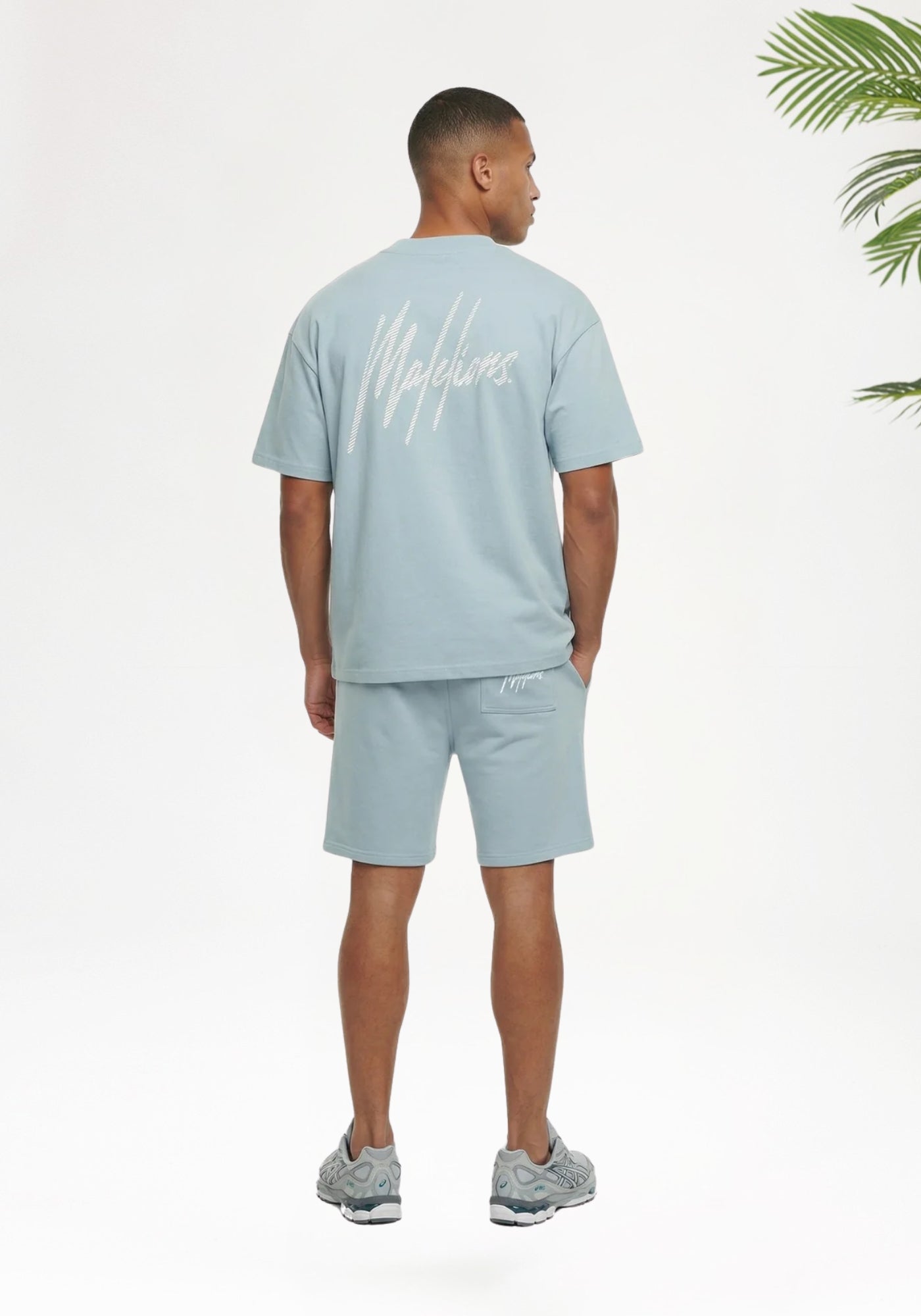 Cotton District MALELIONS OVERSIZED STRIPED SIGNATURE T-SHIRT T-Shirts ICE BLUE