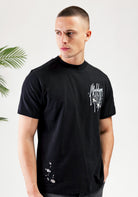 Cotton District MALELIONS PAINTER T-SHIRT  BLACK