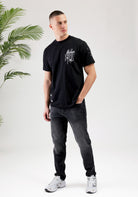 Cotton District MALELIONS PAINTER T-SHIRT  BLACK