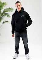 Cotton District MALELIONS PLAYING CARDS HOODIE  BLACK