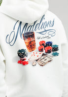 Cotton District MALELIONS PLAYING CARDS HOODIE  OFF WHITE