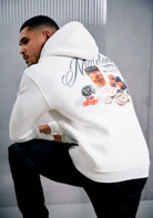 Cotton District MALELIONS PLAYING CARDS HOODIE  OFF WHITE