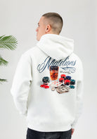 Cotton District MALELIONS PLAYING CARDS HOODIE  OFF WHITE