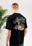 Cotton District MALELIONS PLAYING CARD T-SHIRT  BLACK