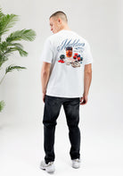 Cotton District MALELIONS PLAYING CARD T-SHIRT  WHITE