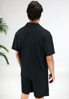 Cotton District MALELIONS SEERSUCKER SET  BLACK