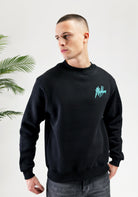 Cotton District MALELIONS SIGNATURE DRIP SWEATER  BLACK
