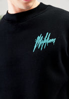 Cotton District MALELIONS SIGNATURE DRIP SWEATER  BLACK