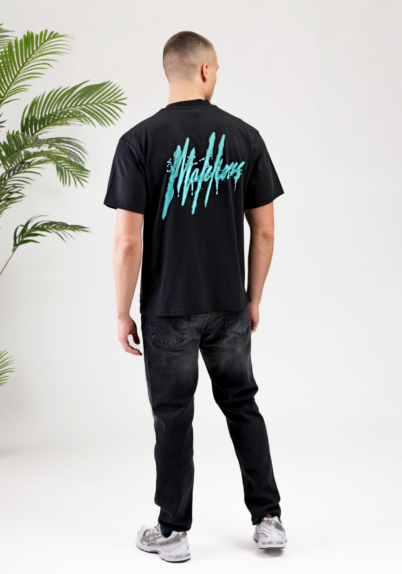 Cotton District MALELIONS SIGNATURE DRIP T-SHIRT  BLACK