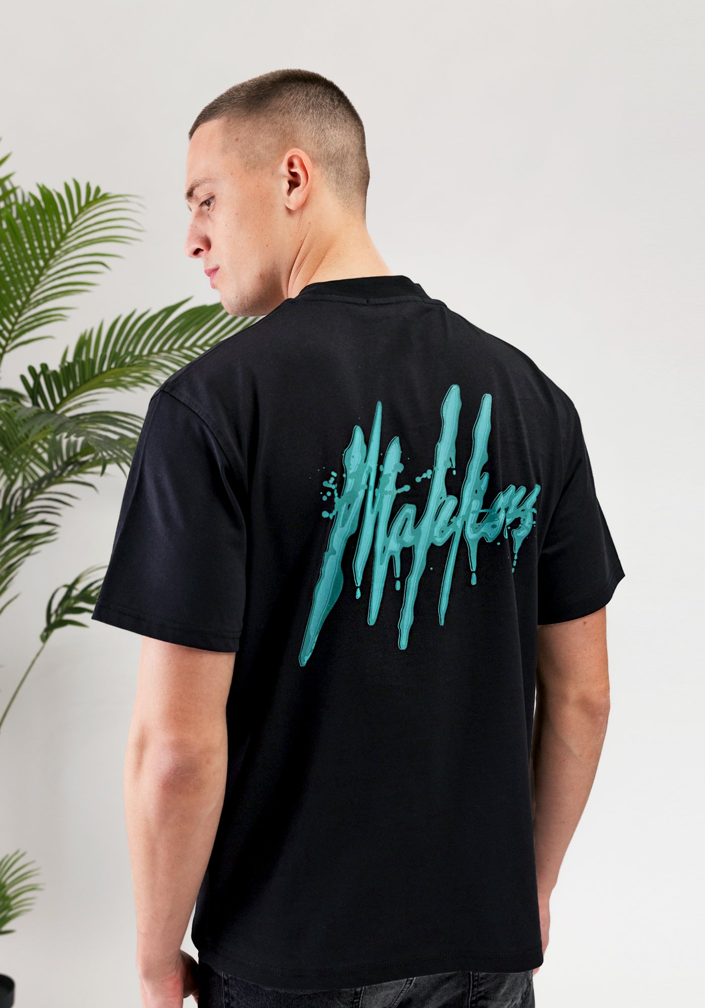 Cotton District MALELIONS SIGNATURE DRIP T-SHIRT  BLACK