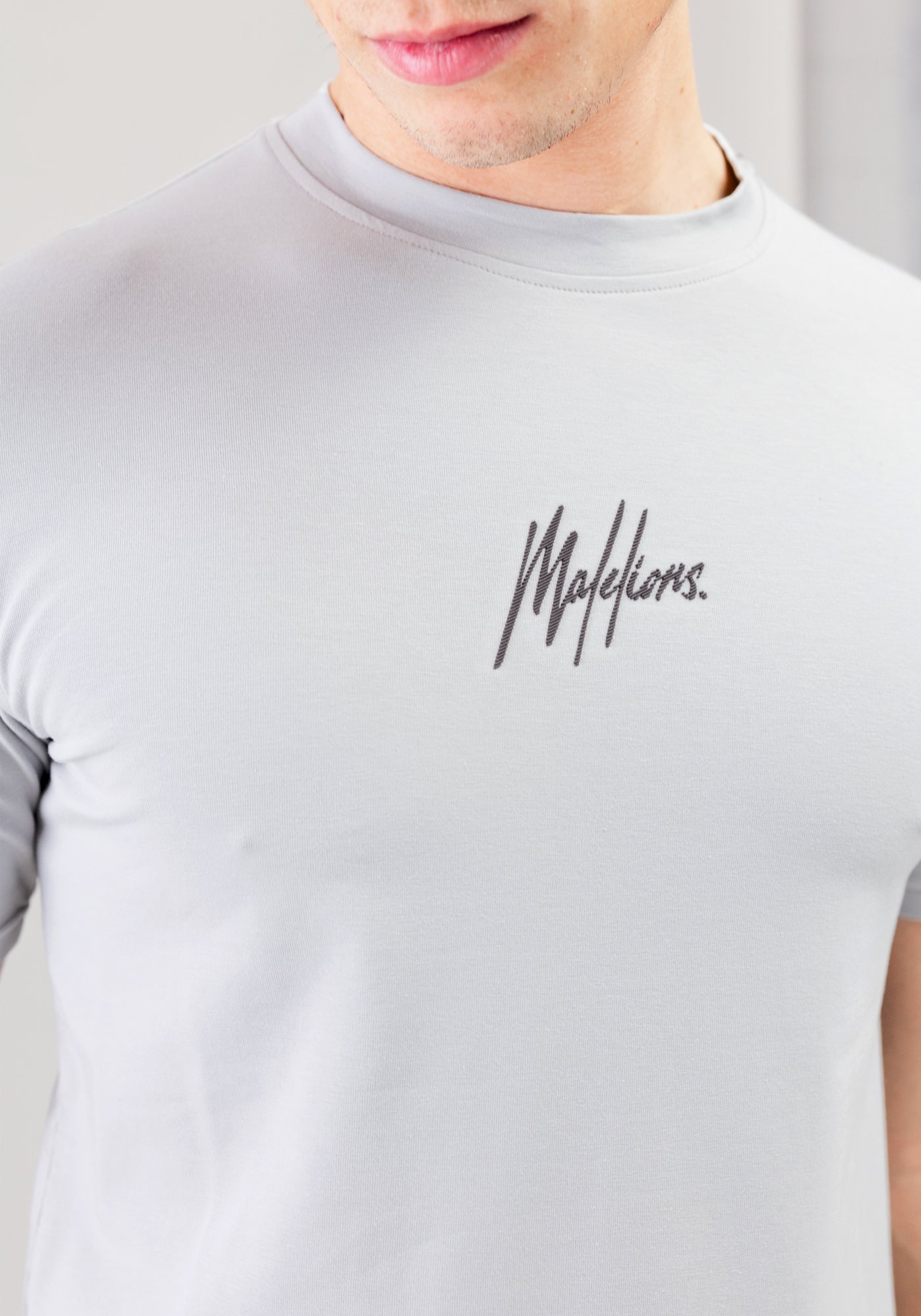 Cotton District MALELIONS STRIPED SIGNATURE T-SHIRT  GREY