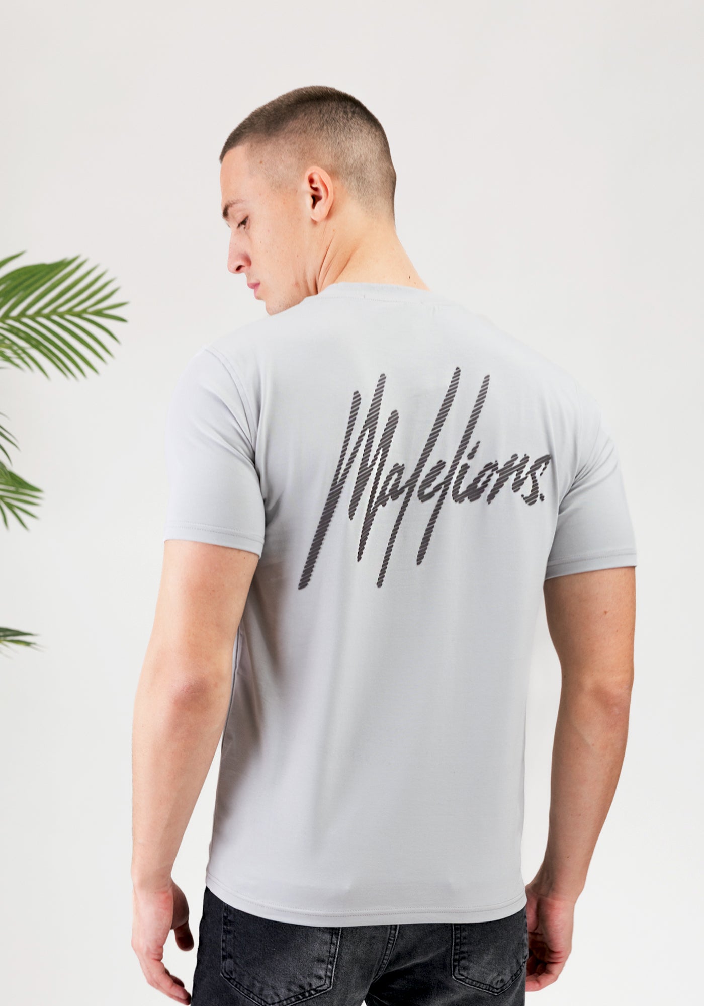 Cotton District MALELIONS STRIPED SIGNATURE T-SHIRT  GREY