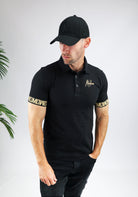 Cotton District MALELIONS VENETIAN POLO  BLACK