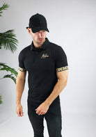 Cotton District MALELIONS VENETIAN POLO  BLACK