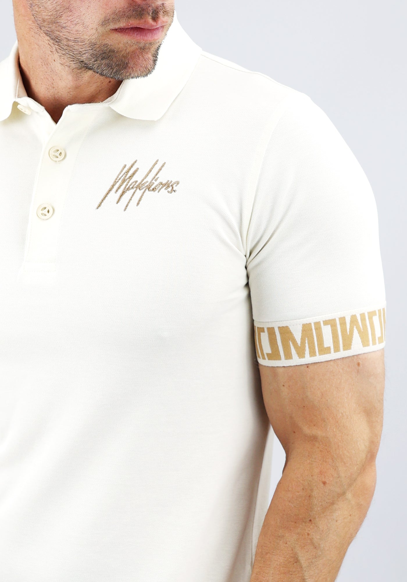 Cotton District MALELIONS VENETIAN POLO  OFF WHITE