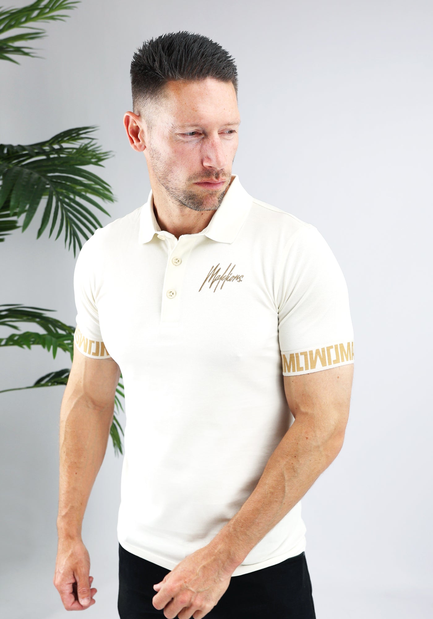 Cotton District MALELIONS VENETIAN POLO  OFF WHITE