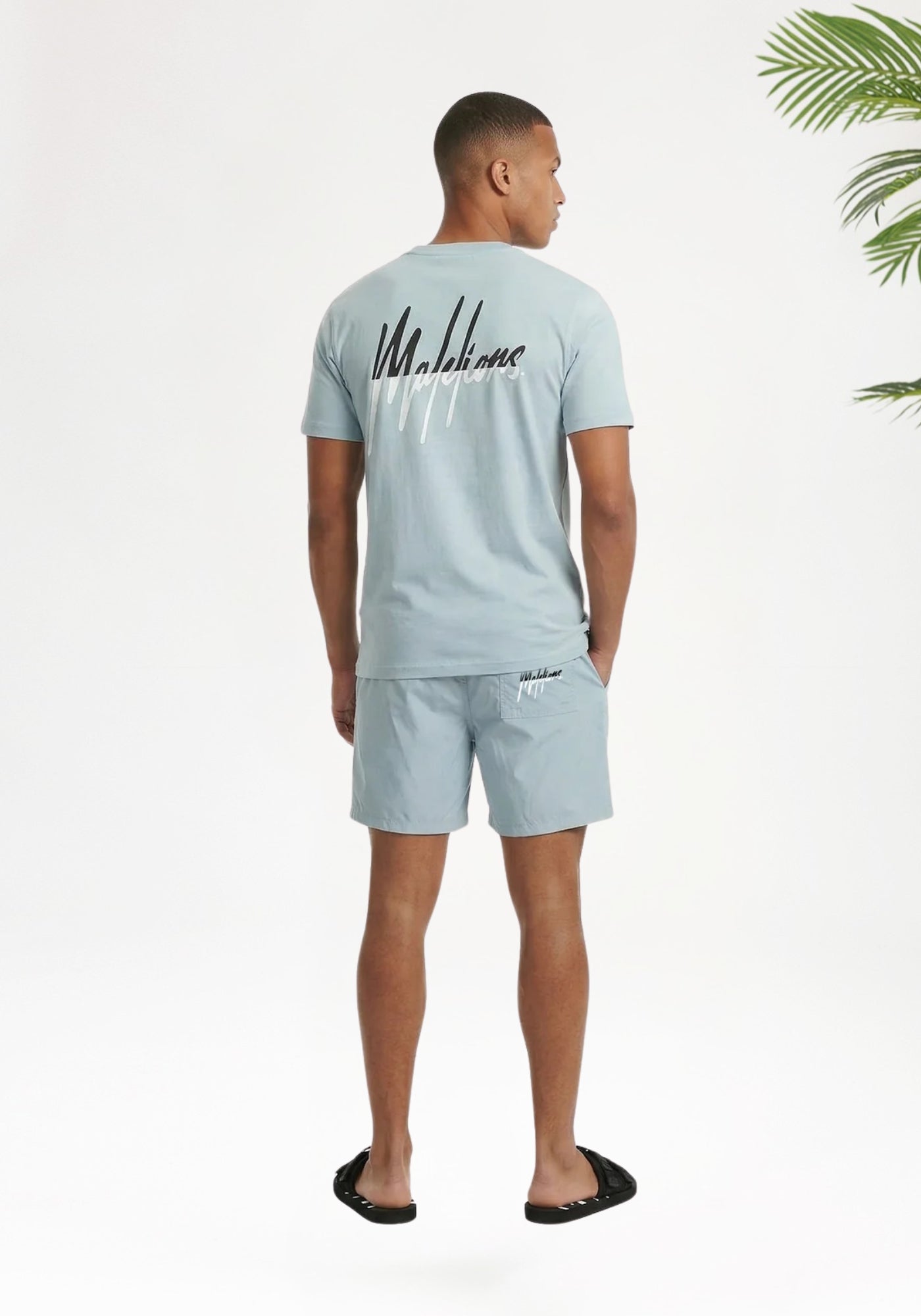 Cotton District Malelions Men Split Swim Shorts Shorts ICE BLUE